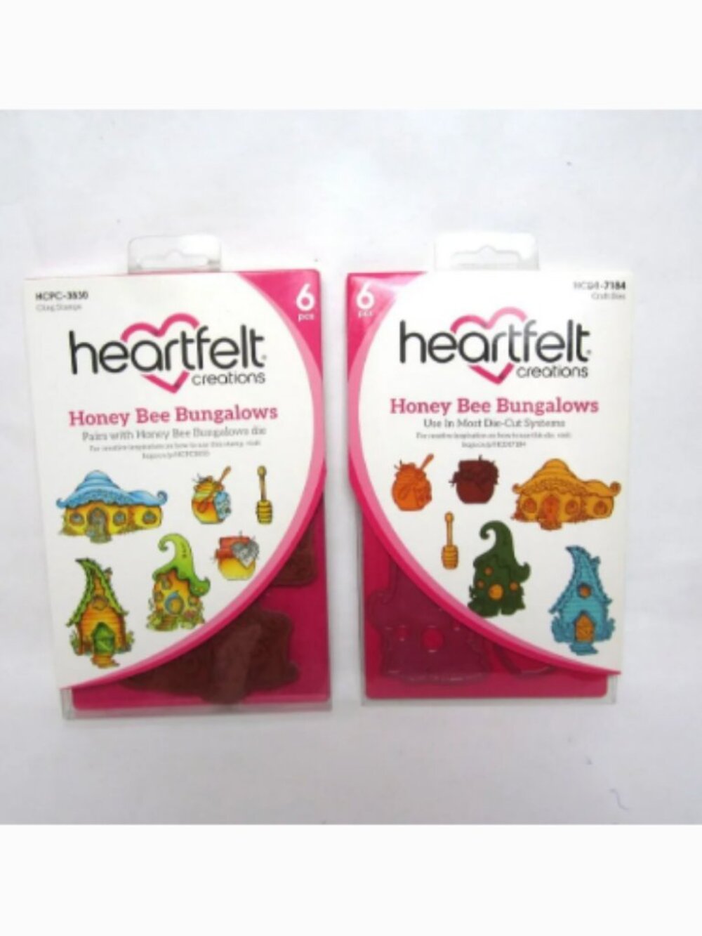 Heartfelt Creations NEW Honey Bee Bungalows Cling Stamps & Craft Dies Whimsy